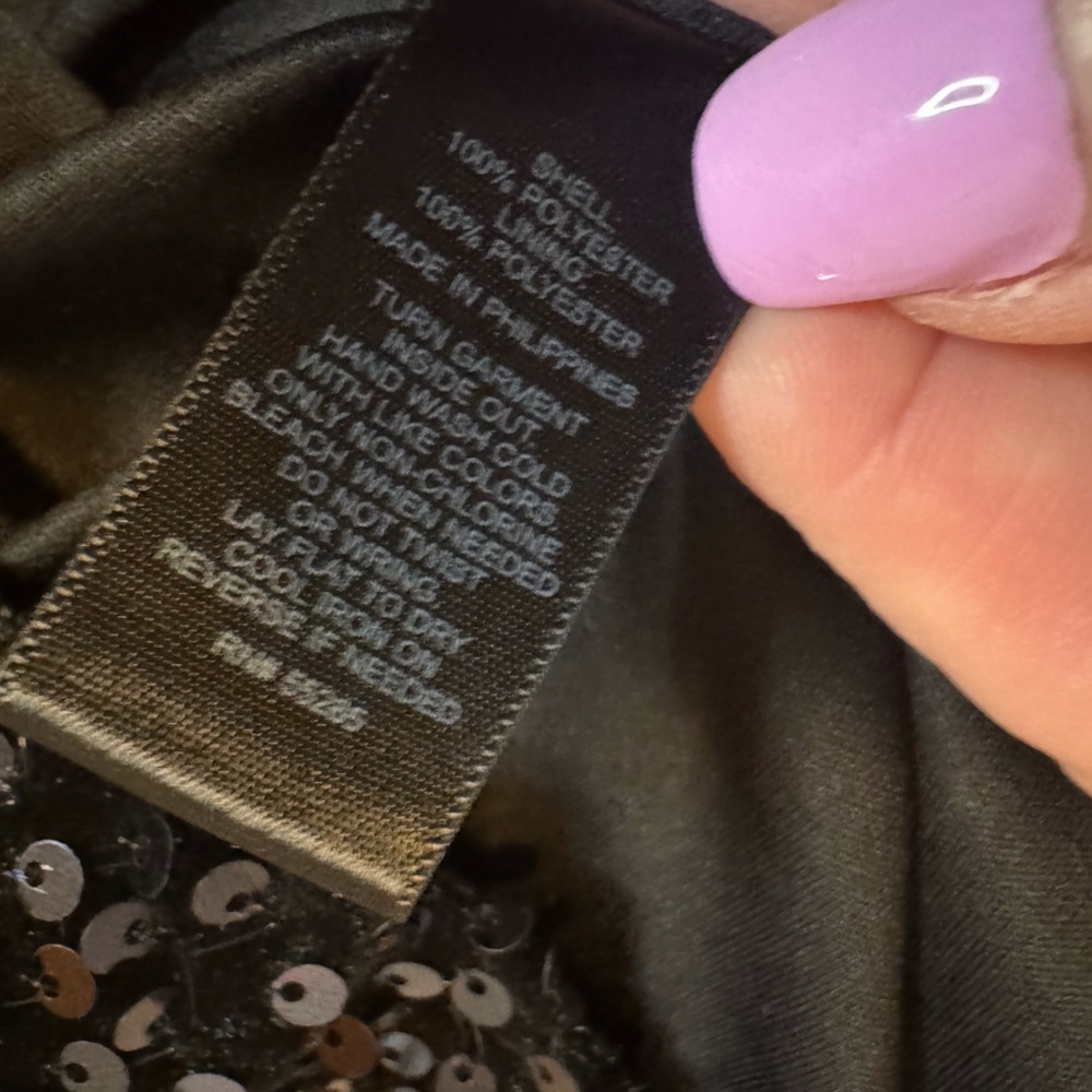 Express Black Sequin Mini Dress, Variable Strap L… - image 11